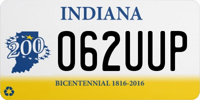 IN license plate 062UUP