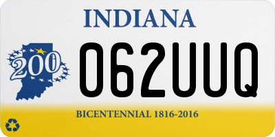 IN license plate 062UUQ