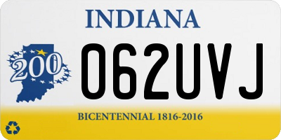 IN license plate 062UVJ