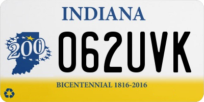 IN license plate 062UVK