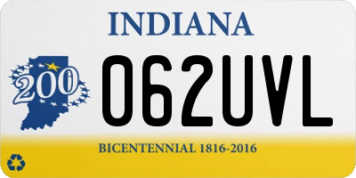 IN license plate 062UVL