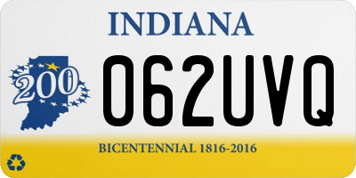 IN license plate 062UVQ
