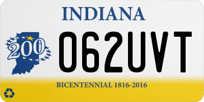 IN license plate 062UVT