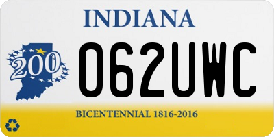 IN license plate 062UWC