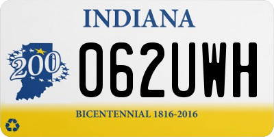 IN license plate 062UWH