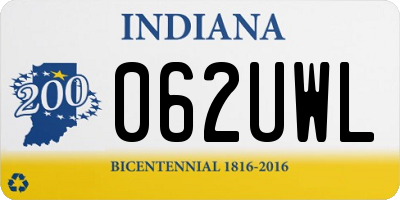 IN license plate 062UWL
