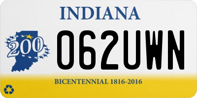 IN license plate 062UWN