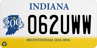 IN license plate 062UWW