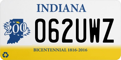 IN license plate 062UWZ