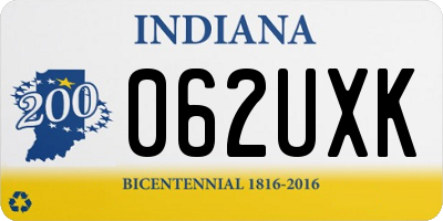 IN license plate 062UXK