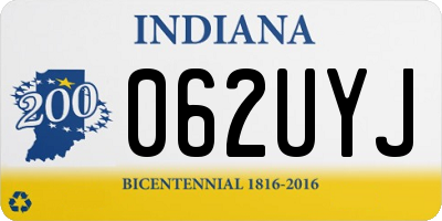 IN license plate 062UYJ