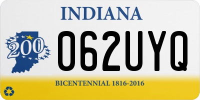 IN license plate 062UYQ