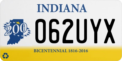 IN license plate 062UYX