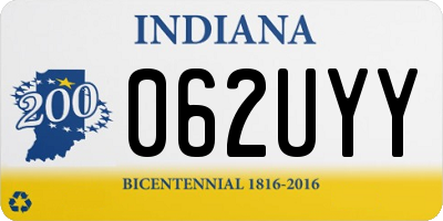 IN license plate 062UYY
