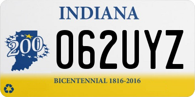 IN license plate 062UYZ