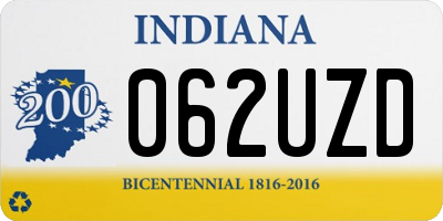 IN license plate 062UZD