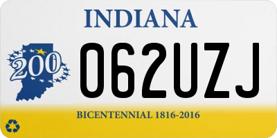IN license plate 062UZJ
