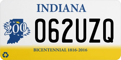 IN license plate 062UZQ