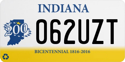 IN license plate 062UZT