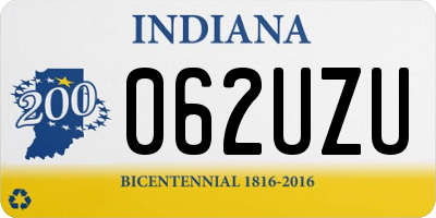 IN license plate 062UZU