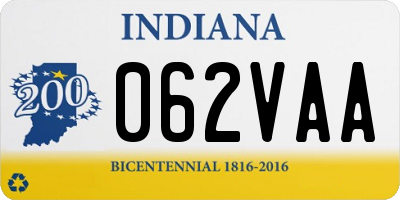 IN license plate 062VAA