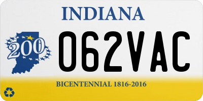 IN license plate 062VAC