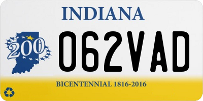 IN license plate 062VAD