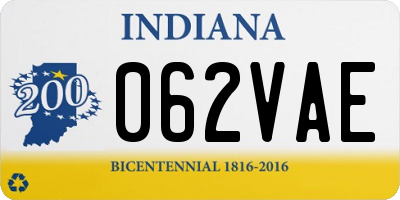IN license plate 062VAE
