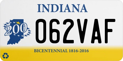 IN license plate 062VAF