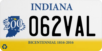 IN license plate 062VAL
