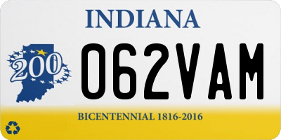 IN license plate 062VAM