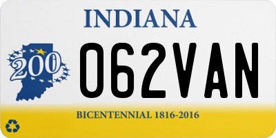 IN license plate 062VAN