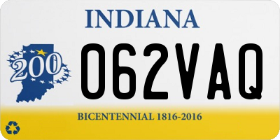 IN license plate 062VAQ