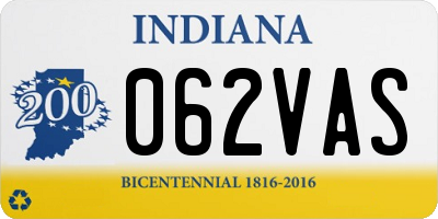 IN license plate 062VAS