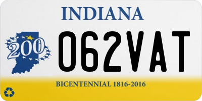 IN license plate 062VAT