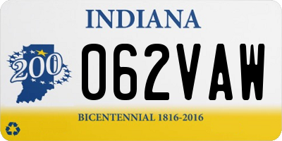 IN license plate 062VAW