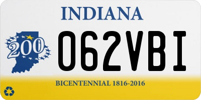 IN license plate 062VBI