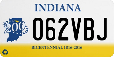 IN license plate 062VBJ