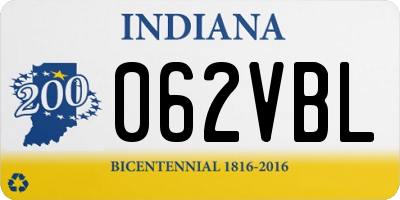IN license plate 062VBL