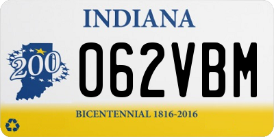 IN license plate 062VBM