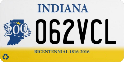 IN license plate 062VCL