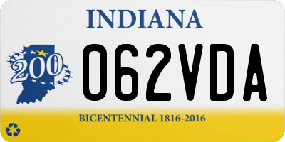 IN license plate 062VDA