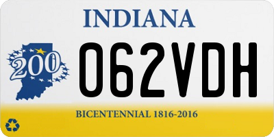 IN license plate 062VDH