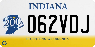 IN license plate 062VDJ