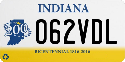 IN license plate 062VDL