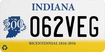 IN license plate 062VEG