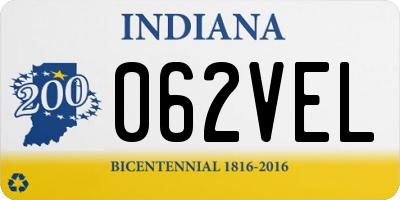 IN license plate 062VEL