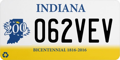 IN license plate 062VEV