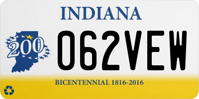 IN license plate 062VEW
