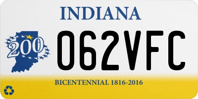 IN license plate 062VFC